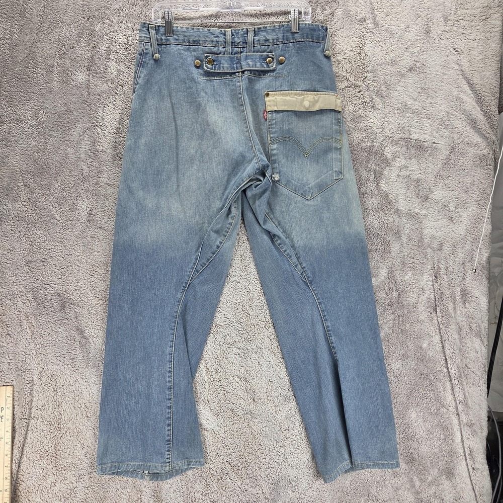 VTG Levis Engineered Jeans Mens Blue Twisted Cinch Back One Pocket Fits 32x28